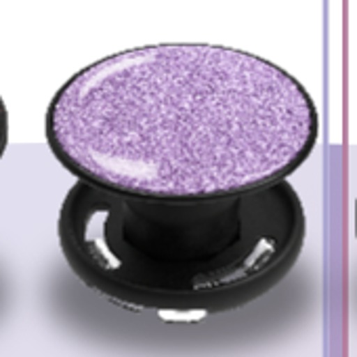 Grabbit phone grip in Lilac Glitter